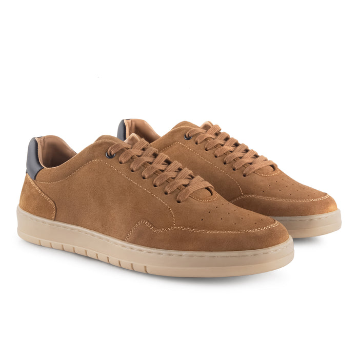 Lucano Suede Smart Casual Trainers - Tan
