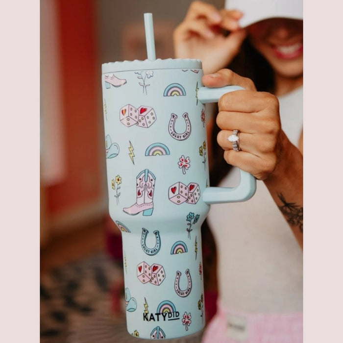 Lucky Girl Western Tumbler - 260 Broadway Boutique