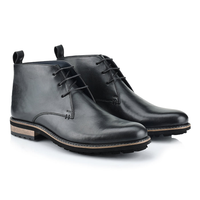 Ludgate Leather Chukka Boots - Black