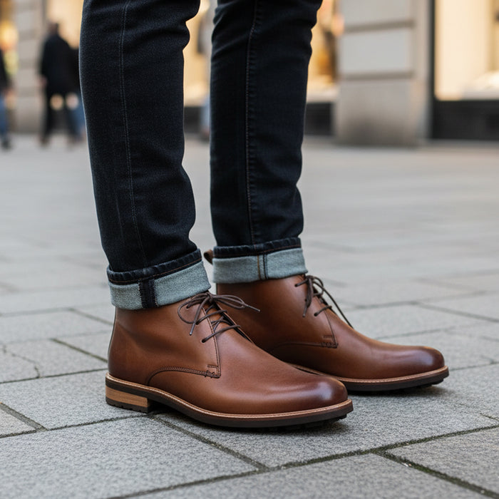 Ludgate Leather Chukka Boots - Brown