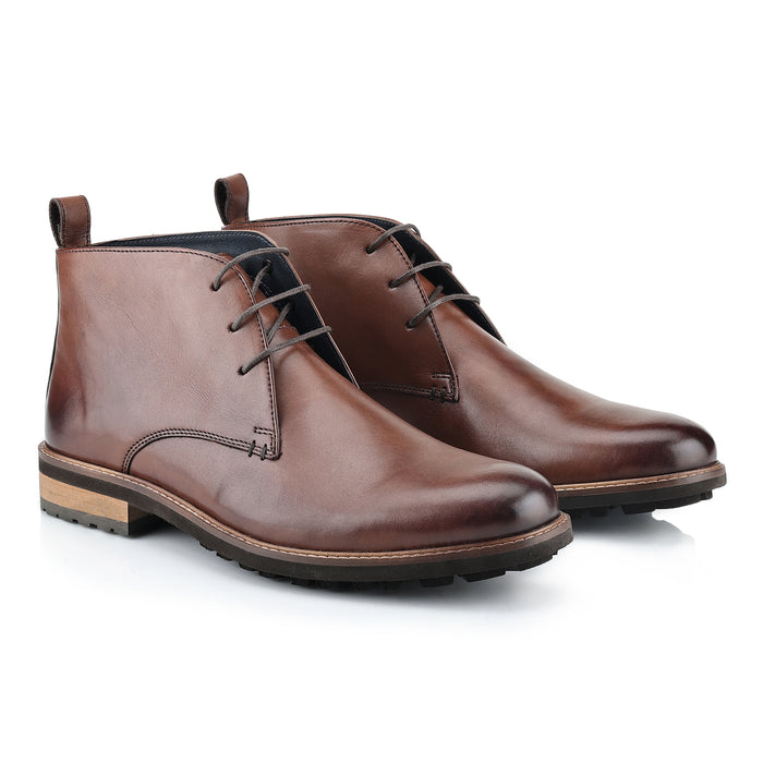 Ludgate Leather Chukka Boots - Brown