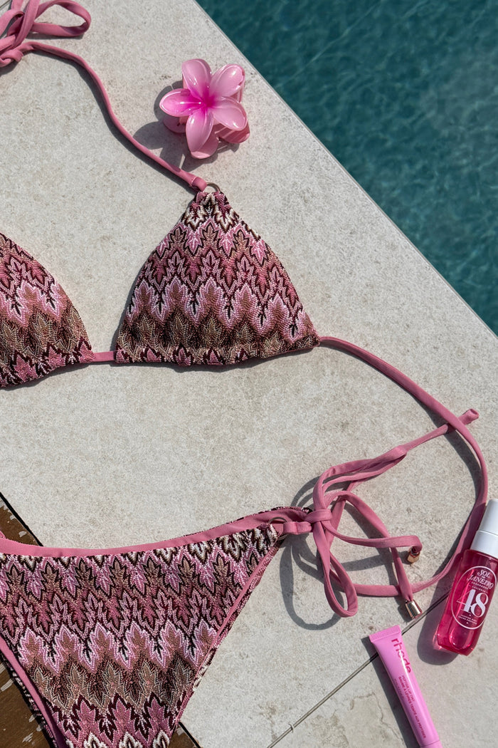 "Luna” bikini top pink