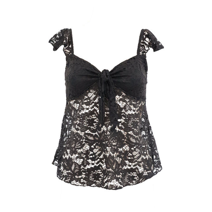 "Luna" top black
