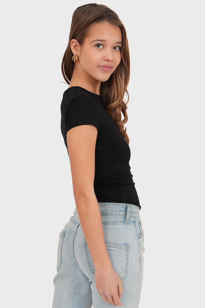 "Macy" top black