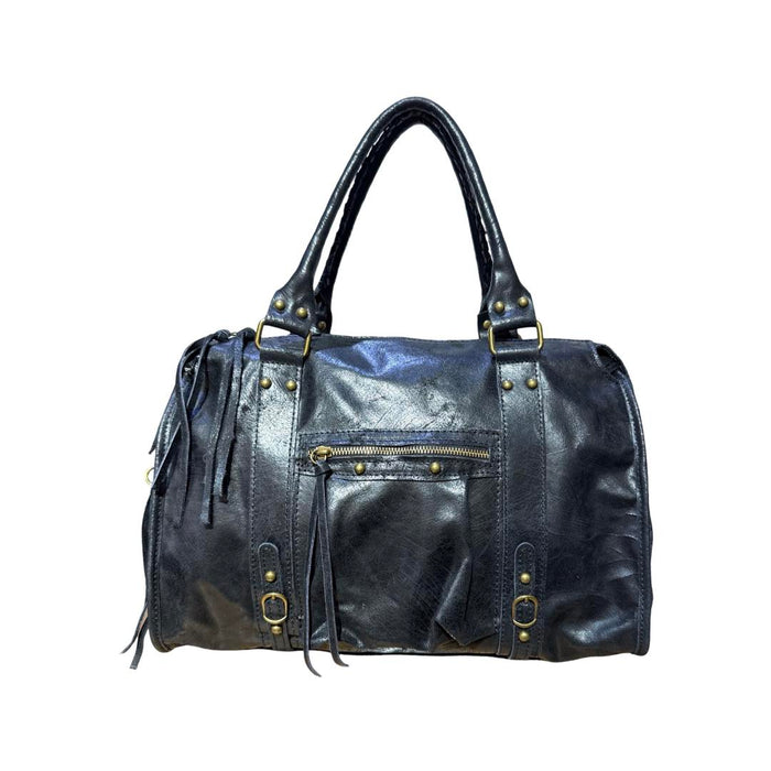 "Maggy" bag black real leather