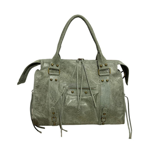 "Maggy" bag green real leather