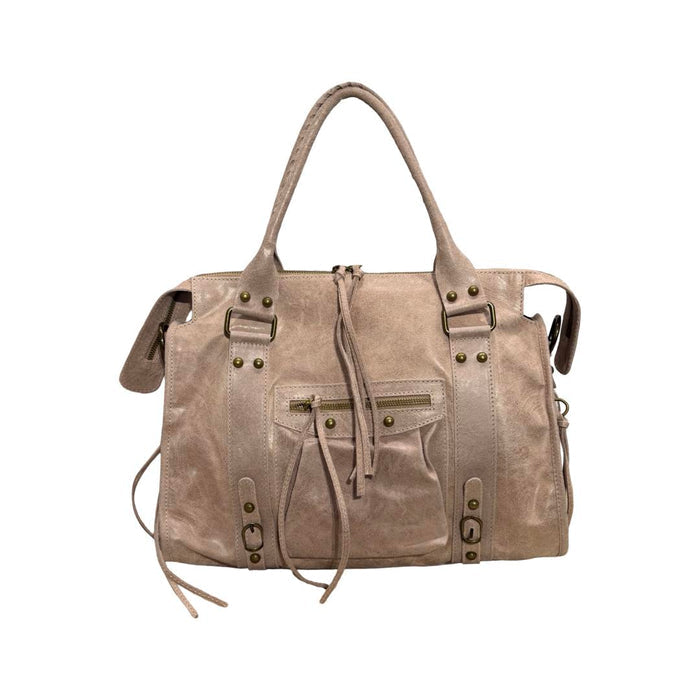 "Maggy" bag pink real leather
