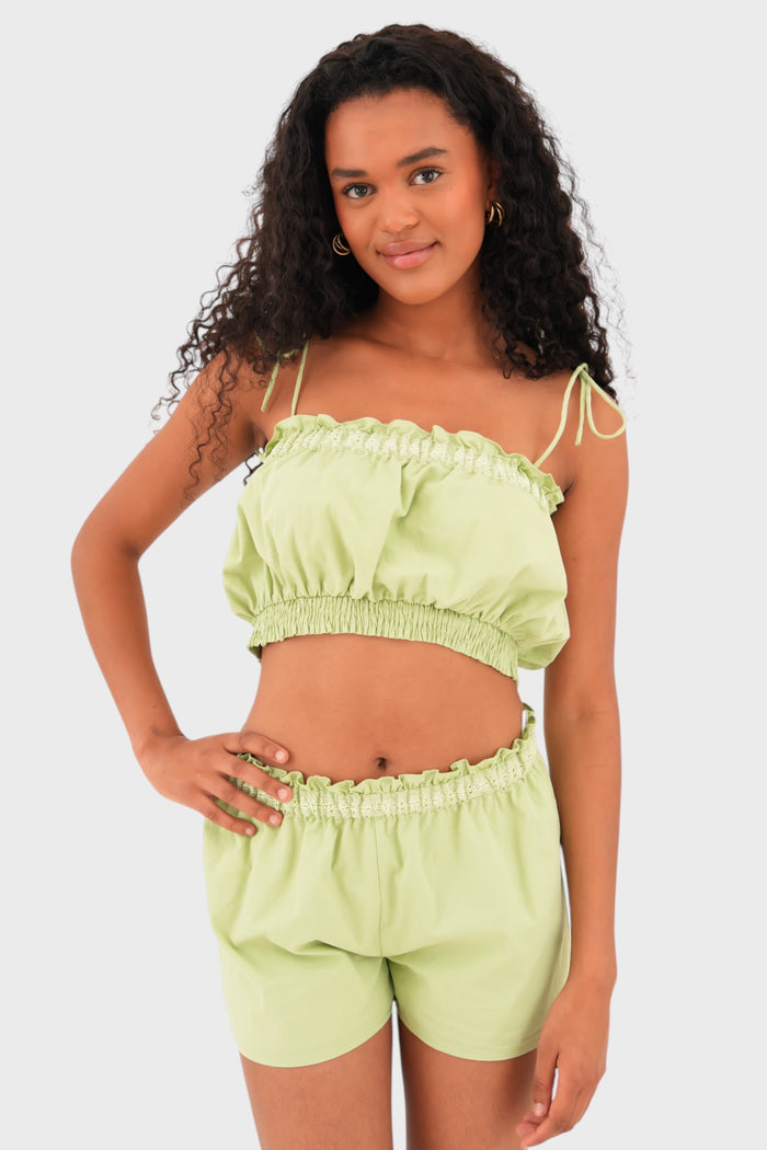 "Malaga" top green