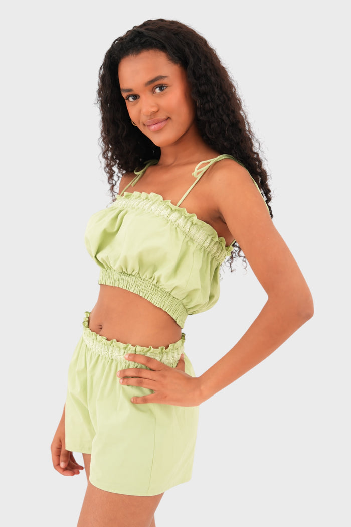 "Malaga" top green