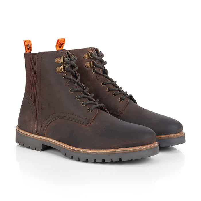 Manchester Leather Hiker Boots - Brown