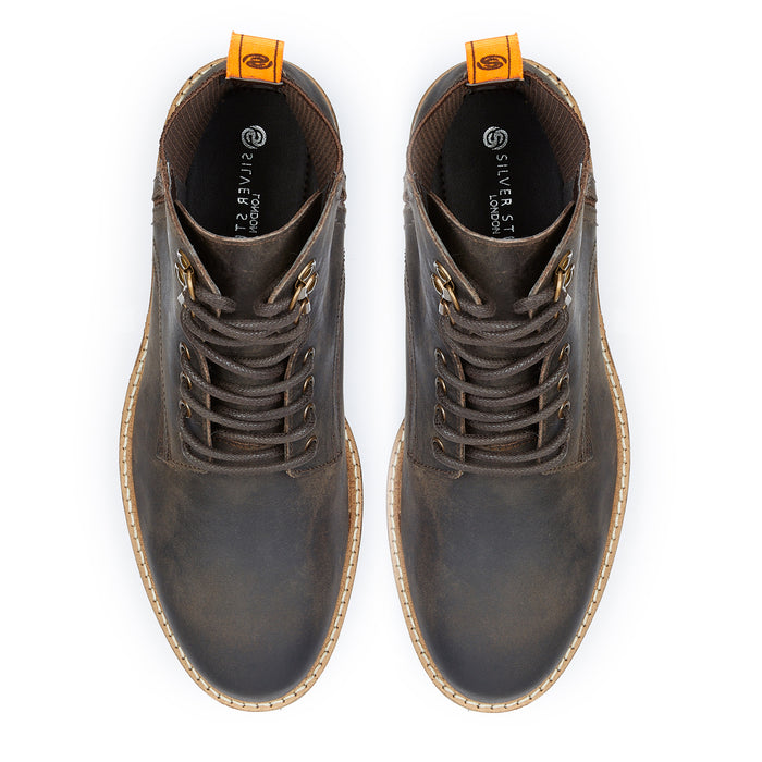 Manchester Leather Hiker Boots - Brown