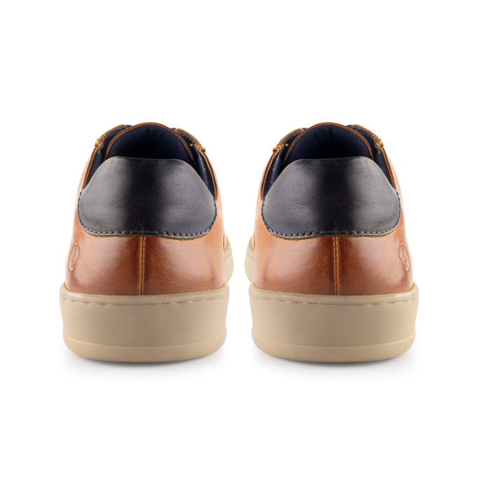 Marco Leather Smart Casual Trainers - Tan