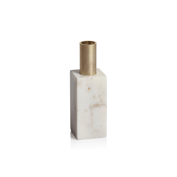 Marikina Marble Candle Holder - White - Candle Holders by Carlyle Avenue