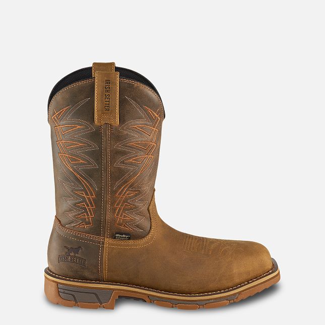 Marshall Men's 11-Inch Waterproof Leather SteelToe Pull-On Boot
