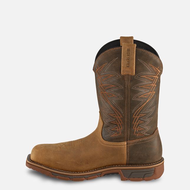 Marshall Men's 11-Inch Waterproof Leather SteelToe Pull-On Boot