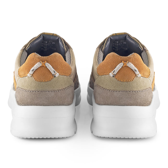 Mayfair Suede Smart Casual Trainers - Beige