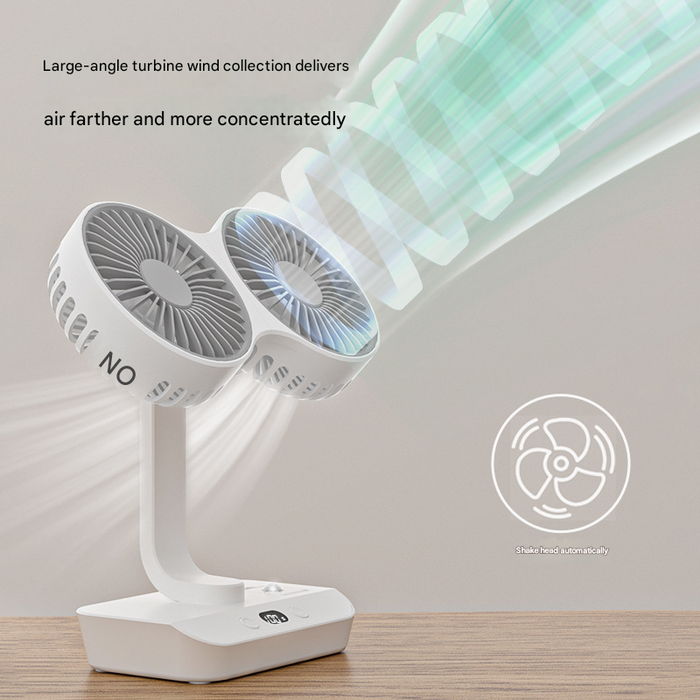 ME06224 Shaking Double Head Fan