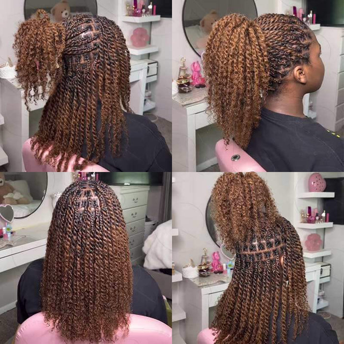 soft afro kinky bulk mixed color hair for black women