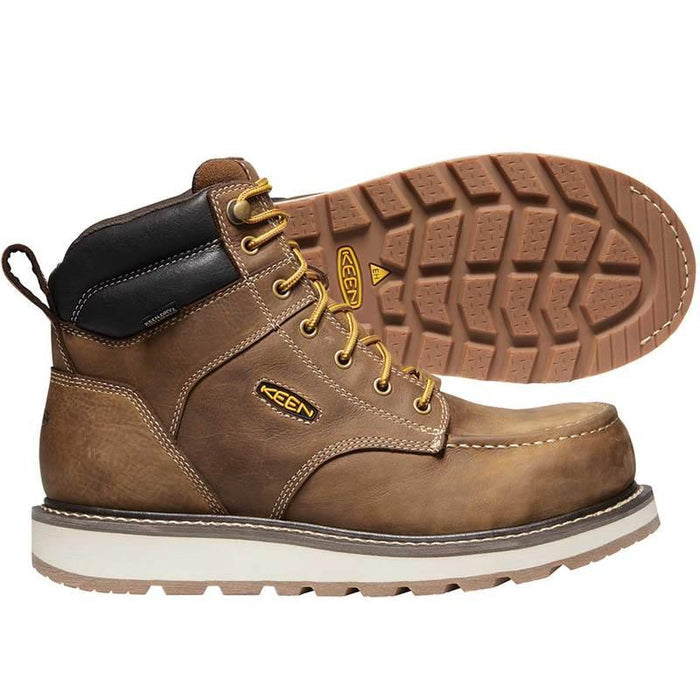 Keen Utility Cincinnati composite toe work boot shown in a combination of product views