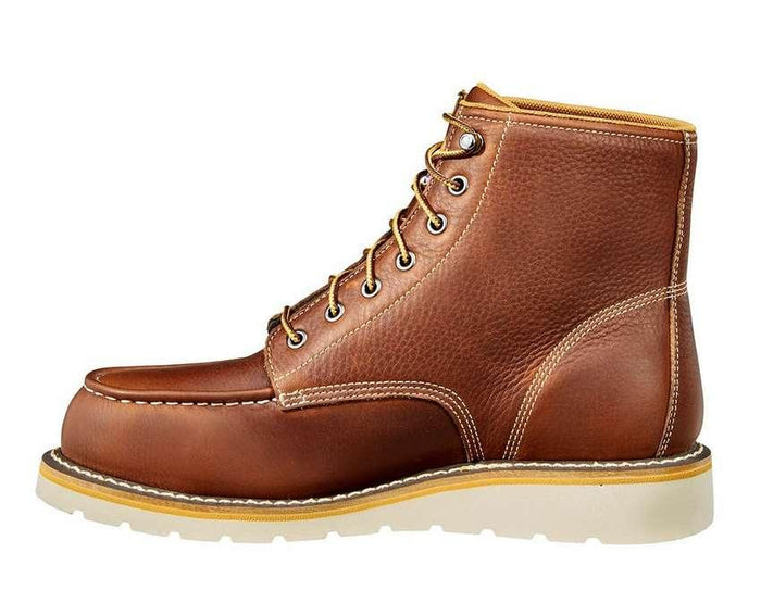 Carhartt 6-inch steel toe boot, detail view of the wedge outsole