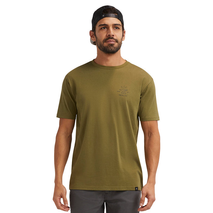 Troll Co. DHCM Twisting Wrenches t-shirt in military green, additional product image