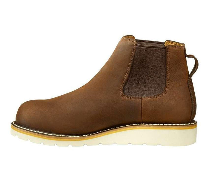 Carhartt steel toe wedge Chelsea boot, detail view of the wedge outsole
