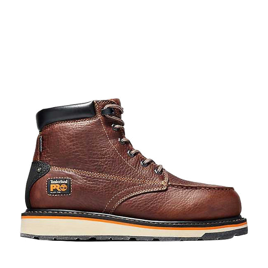 Timberland PRO Gridworks men's 6 inch waterproof safety toe work boot in brown