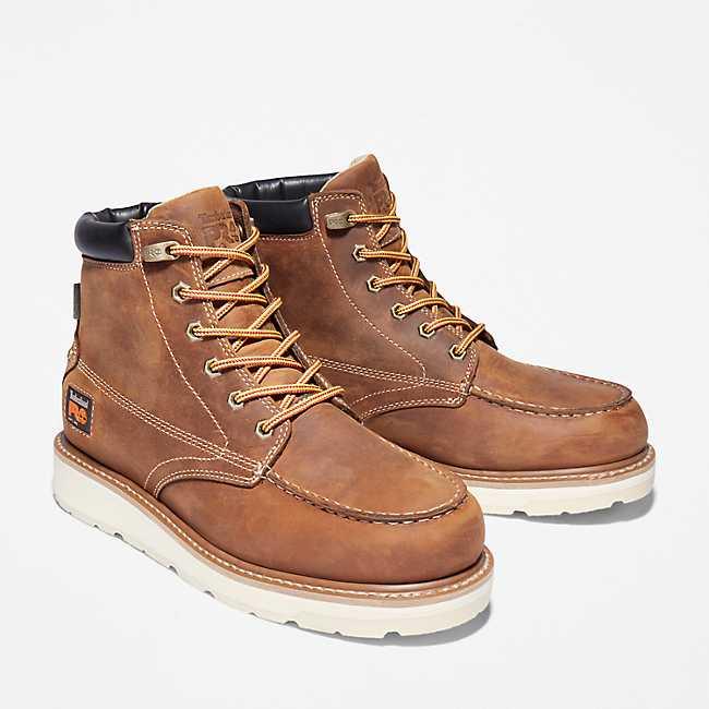 Timberland PRO Gridworks 6 inch brown waterproof work boot, third alternate view