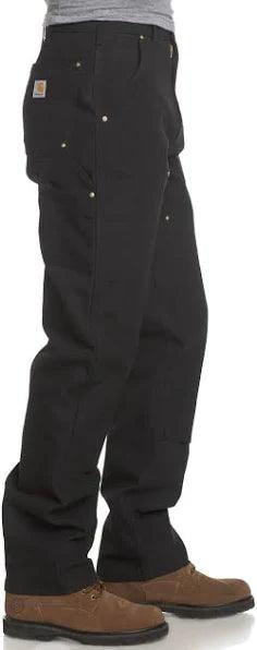 Carhartt firm duck double-front pant in black, additional view of the hammer loop