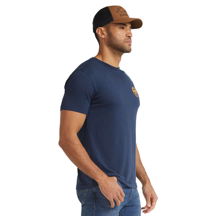 Troll Co. SLIC t-shirt in navy, alternate view of the print