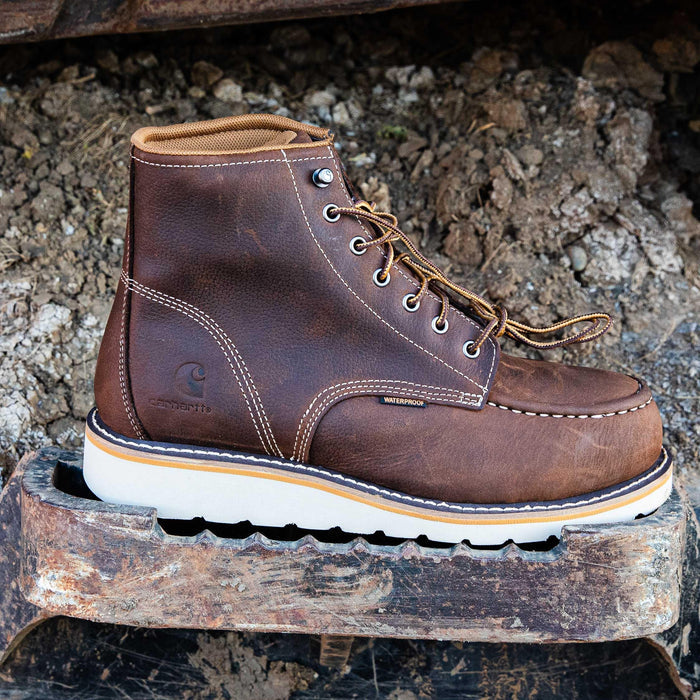Carhartt steel toe wedge work boot, additional product photograph of the boot