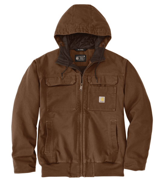 Carhartt men's Bartlett washed duck active jacket in red duck