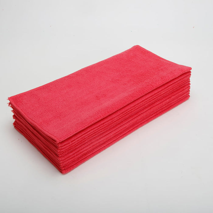 Purpose-Built Detail microfiber basic towel, 380 GSM, 16 by 16 inch, in red