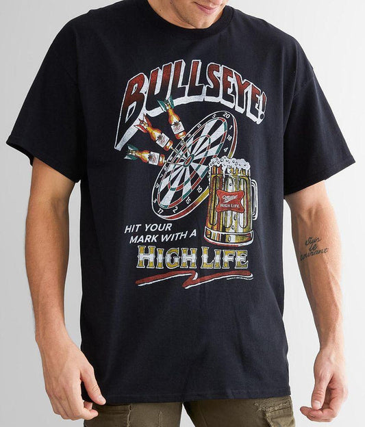 Junk Food Miller High Life Bullseye Sportsman graphic t-shirt with retro logo print