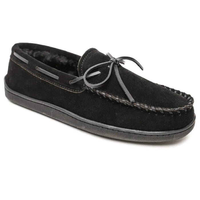 Minnetonka Pile Lined Hardsole Suede - Mens Slipper - Hatcountry