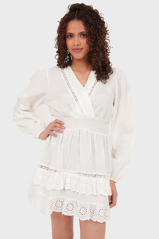 "Mira" dress white