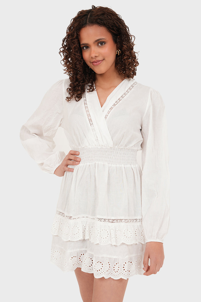 "Mira" dress white