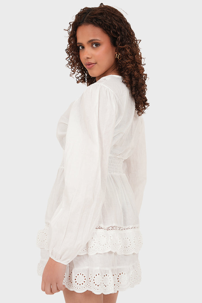 "Mira" dress white