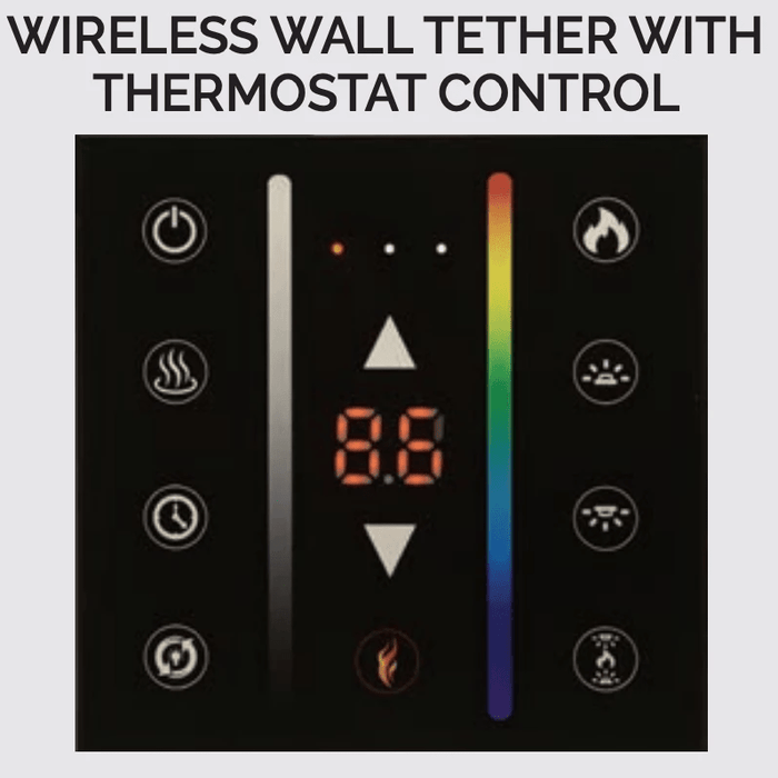 Modern Flames Thermostat and Full Wall Control - side view