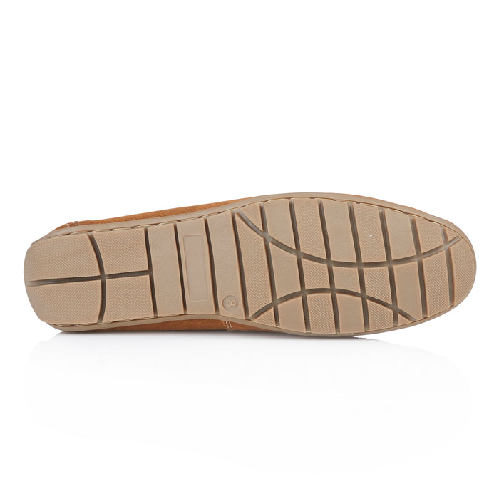 Monza Suede Leather Tassel Loafers - Tan