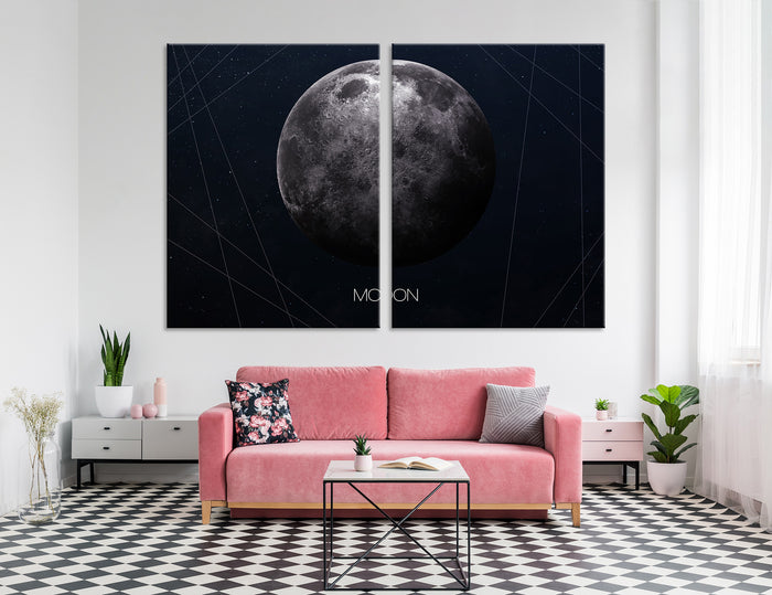 Moon in Darkness Canvas Print #6015