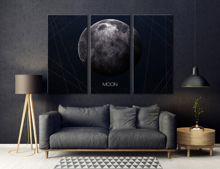 Moon in Darkness Canvas Print #6015