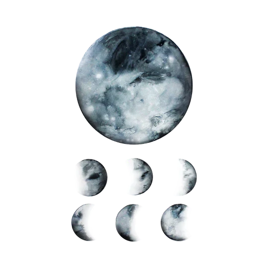 Moon Phases Tattoo Pair