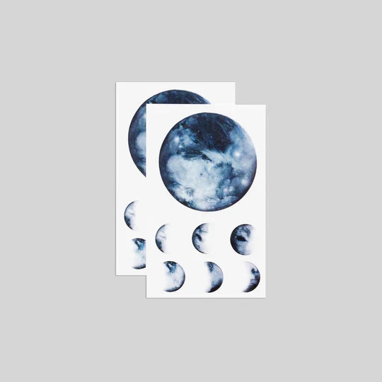 Moon Phases Tattoo Pair