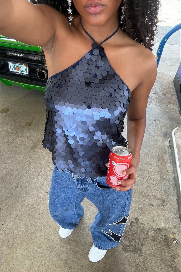 "Moon" top navy