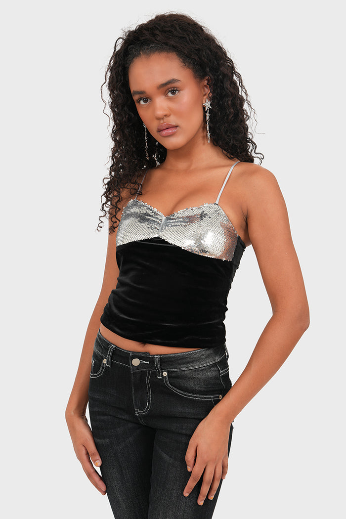 "Moonlight" top black
