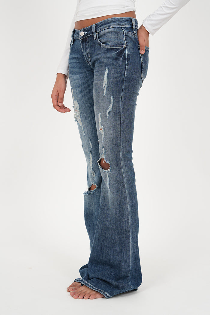 "Morgan" flared jeans dark blue tall