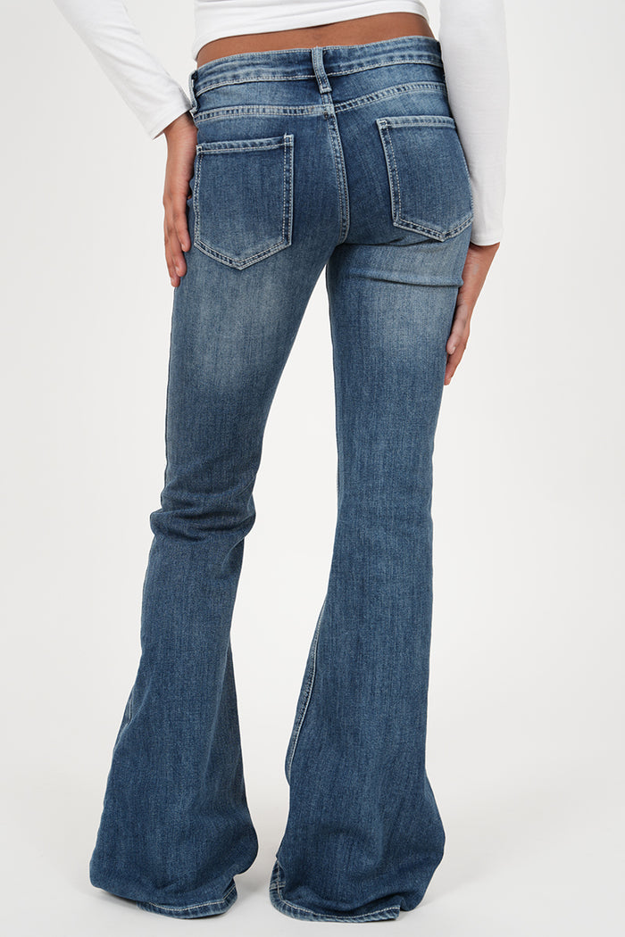 "Morgan" flared jeans dark blue tall