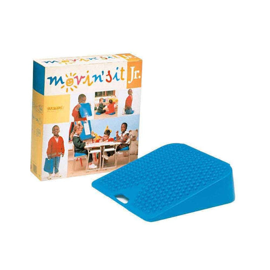 Full view of Move N Sit Cushion cushion on a plain background, showing its shape and supportive material.