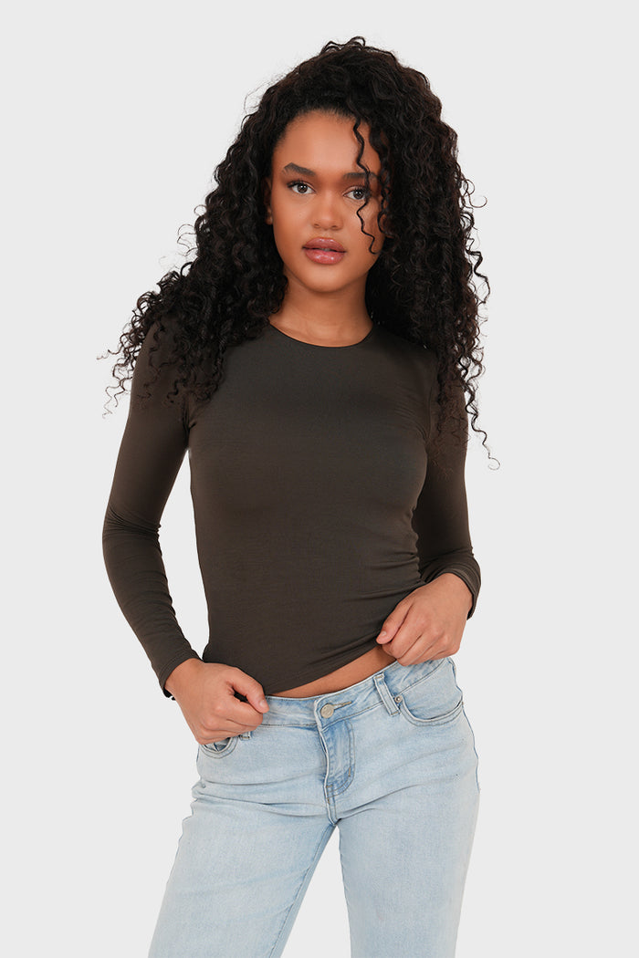 "Muse" top brown